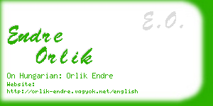 endre orlik business card